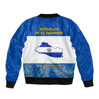 El Salvador Bomber Jacket Coat Of Arms Mix Flor De Izote - Wonder Print Shop