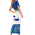 Custom El Salvador Short Sleeve Bodycon Dress Coat Of Arms Mix Flor De Izote - Wonder Print Shop