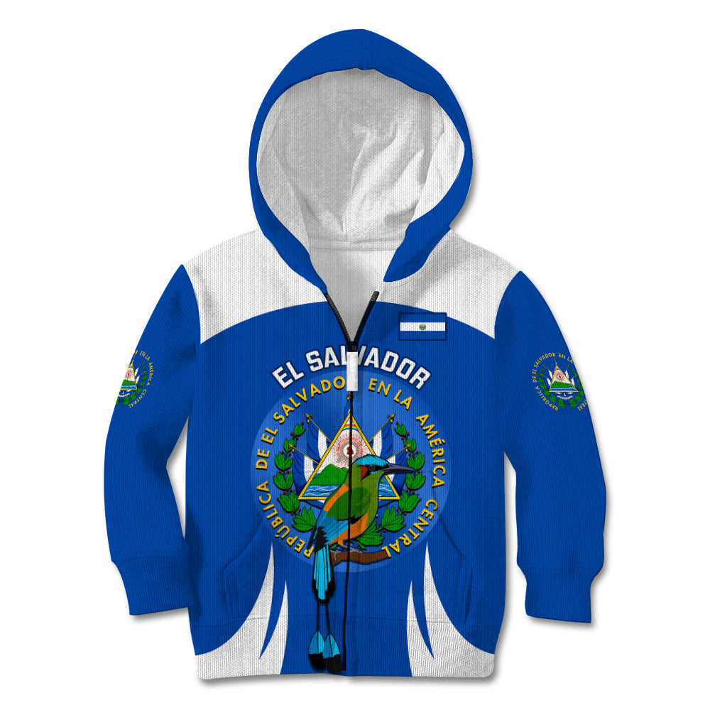 El Salvador Independence Day Kid Hoodie Torogoz With Coat Of Arms Proud - Wonder Print Shop