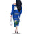 El Salvador Independence Day Off The Shoulder Long Sleeve Dress Torogoz With Coat Of Arms Proud - Wonder Print Shop