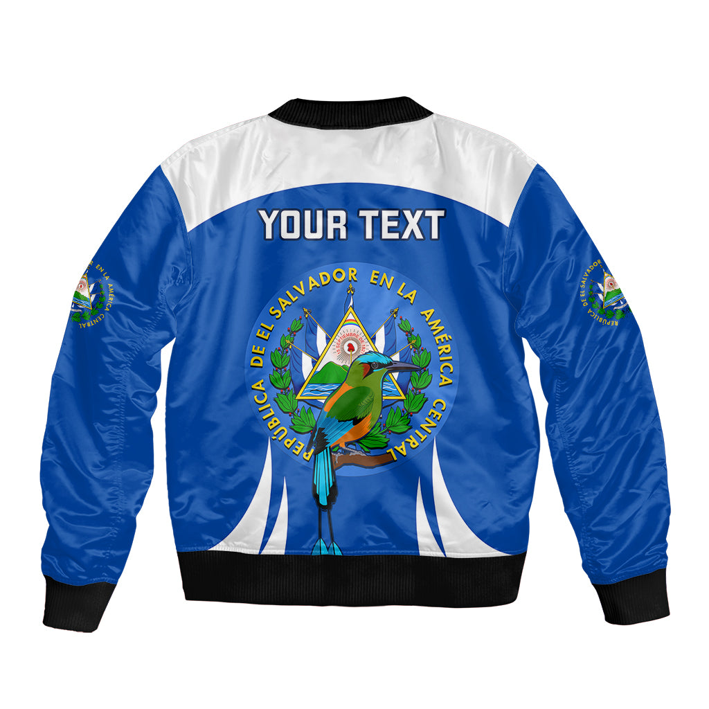 Custom El Salvador Independence Day Bomber Jacket Torogoz With Coat Of Arms Proud - Wonder Print Shop