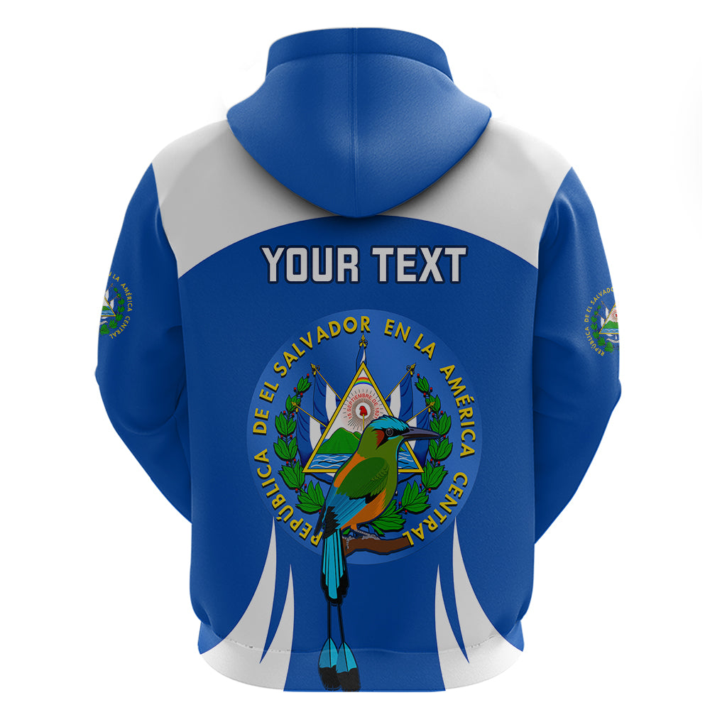 Custom El Salvador Independence Day Hoodie Torogoz With Coat Of Arms Proud - Wonder Print Shop