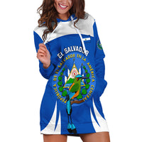 Custom El Salvador Independence Day Hoodie Dress Torogoz With Coat Of Arms Proud - Wonder Print Shop