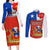 Chile Independence Day Couples Matching Long Sleeve Bodycon Dress and Long Sleeve Button Shirts Chilean Copihue Felices Fiestas Patrias - Wonder Print Shop