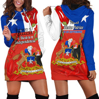 Chile Independence Day Hoodie Dress Chilean Copihue Felices Fiestas Patrias - Wonder Print Shop