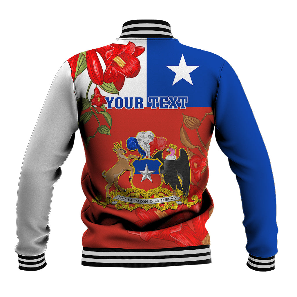 Custom Chile Independence Day Baseball Jacket Chilean Copihue Felices Fiestas Patrias - Wonder Print Shop