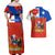 Custom Chile Independence Day Couples Matching Off Shoulder Maxi Dress and Hawaiian Shirt Chilean Copihue Felices Fiestas Patrias - Wonder Print Shop
