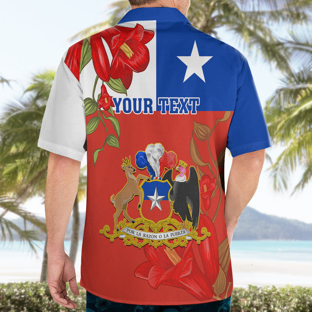 Custom Chile Independence Day Hawaiian Shirt Chilean Copihue Felices Fiestas Patrias - Wonder Print Shop