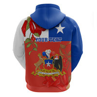 Custom Chile Independence Day Hoodie Chilean Copihue Felices Fiestas Patrias - Wonder Print Shop