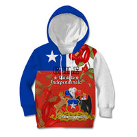 Custom Chile Independence Day Kid Hoodie Chilean Copihue Felices Fiestas Patrias - Wonder Print Shop