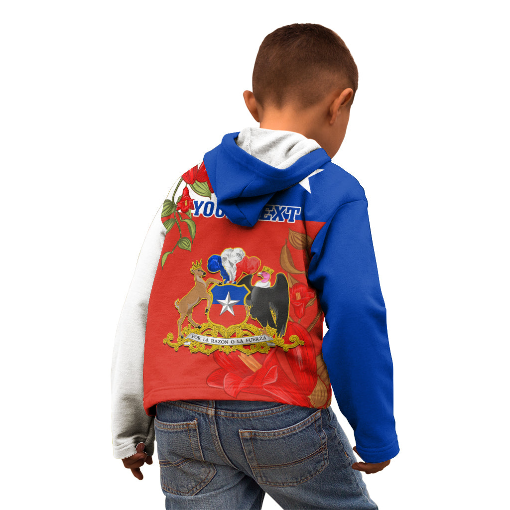 Custom Chile Independence Day Kid Hoodie Chilean Copihue Felices Fiestas Patrias - Wonder Print Shop