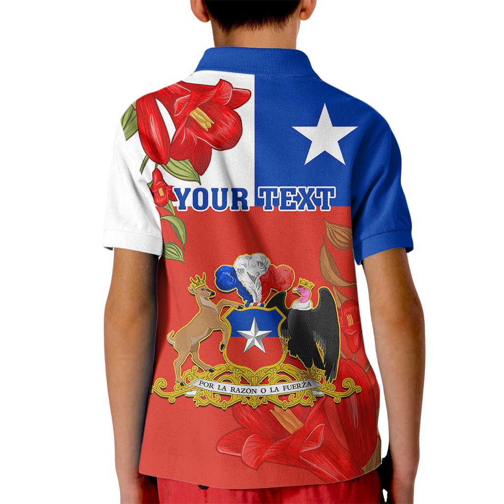 Custom Chile Independence Day Kid Polo Shirt Chilean Copihue Felices Fiestas Patrias - Wonder Print Shop