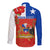 Custom Chile Independence Day Long Sleeve Button Shirt Chilean Copihue Felices Fiestas Patrias - Wonder Print Shop