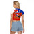Custom Chile Independence Day Raglan Cropped T Shirt Chilean Copihue Felices Fiestas Patrias - Wonder Print Shop