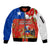 Custom Chile Independence Day Sleeve Zip Bomber Jacket Chilean Copihue Felices Fiestas Patrias - Wonder Print Shop