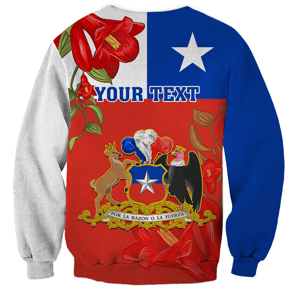 Custom Chile Independence Day Sweatshirt Chilean Copihue Felices Fiestas Patrias - Wonder Print Shop