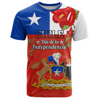 Custom Chile Independence Day T Shirt Chilean Copihue Felices Fiestas Patrias - Wonder Print Shop