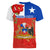 Custom Chile Independence Day Women V Neck T Shirt Chilean Copihue Felices Fiestas Patrias - Wonder Print Shop