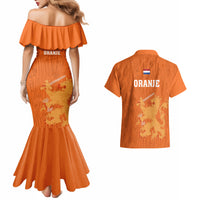Netherlands Football Couples Matching Mermaid Dress And Hawaiian Shirt Go Oranje 2023 World Cup - Wonder Print Shop
