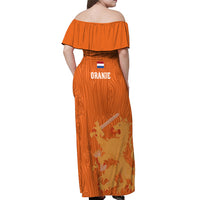 Netherlands Football Off Shoulder Maxi Dress Go Oranje 2023 World Cup - Wonder Print Shop
