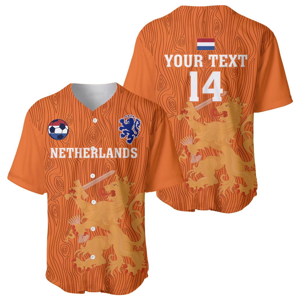 Custom Netherlands Football Baseball Jersey Go Oranje 2023 World Cup - Wonder Print Shop