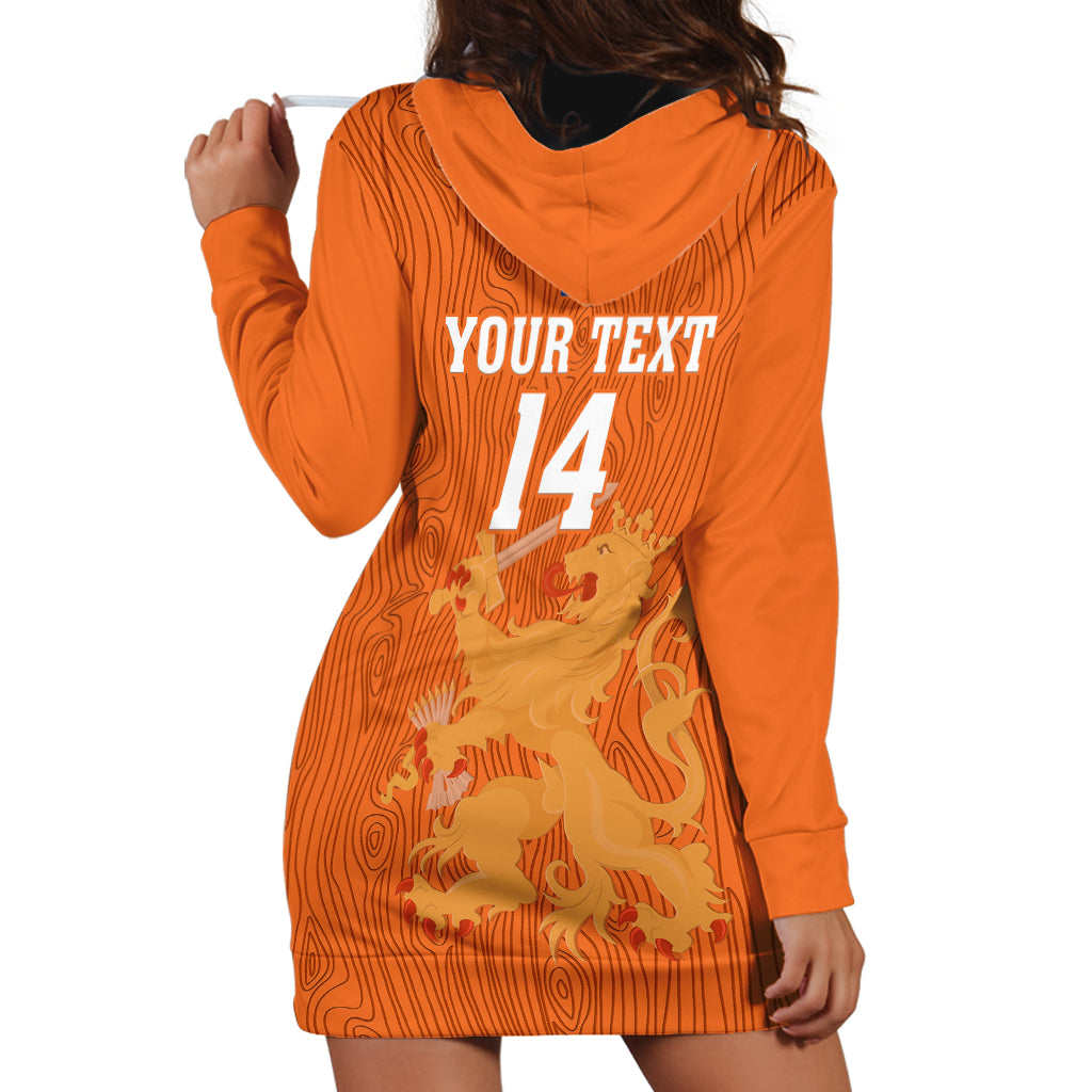 Custom Netherlands Football Hoodie Dress Go Oranje 2023 World Cup - Wonder Print Shop