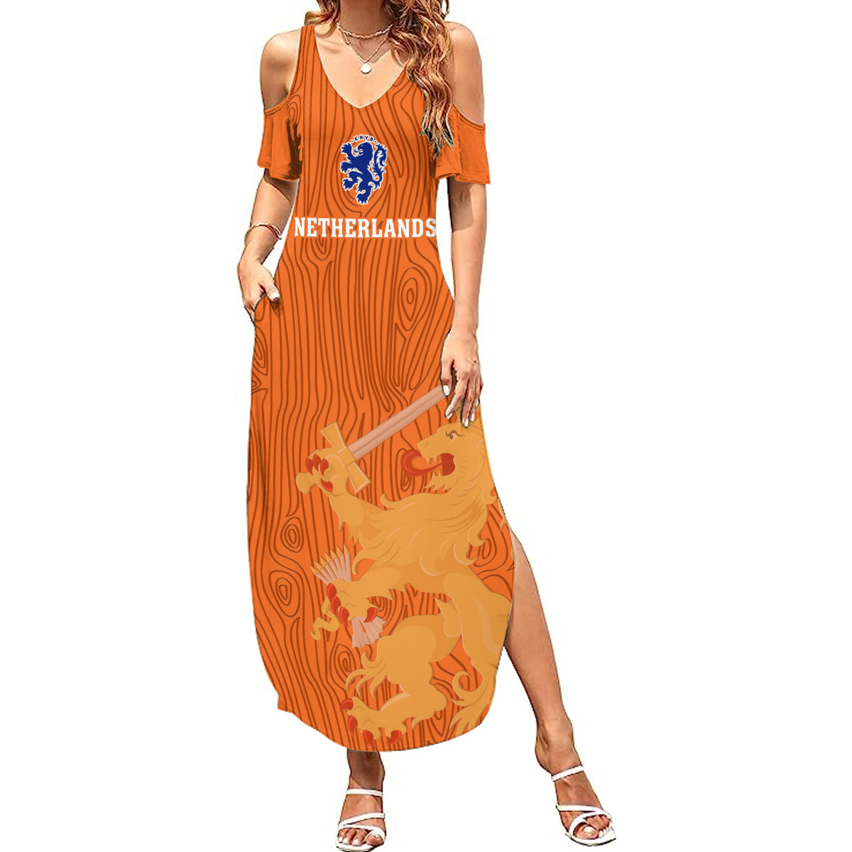 Custom Netherlands Football Summer Maxi Dress Go Oranje 2023 World Cup - Wonder Print Shop