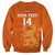 Custom Netherlands Football Sweatshirt Go Oranje 2023 World Cup - Wonder Print Shop