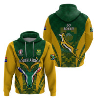 South Africa Rugby Hoodie Go Springboks Kente Pattern With Bokke - Wonder Print Shop