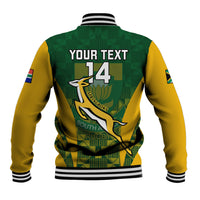 Custom South Africa Rugby Baseball Jacket Go Springboks Kente Pattern With Bokke - Wonder Print Shop