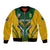 Custom South Africa Rugby Bomber Jacket Go Springboks Kente Pattern With Bokke - Wonder Print Shop