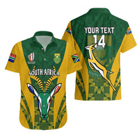 Custom South Africa Rugby Hawaiian Shirt Go Springboks Kente Pattern With Bokke - Wonder Print Shop