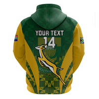 Custom South Africa Rugby Hoodie Go Springboks Kente Pattern With Bokke - Wonder Print Shop