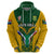 Custom South Africa Rugby Hoodie Go Springboks Kente Pattern With Bokke - Wonder Print Shop