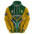 Custom South Africa Rugby Hoodie Go Springboks Kente Pattern With Bokke - Wonder Print Shop