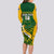 Custom South Africa Rugby Long Sleeve Bodycon Dress Go Springboks Kente Pattern With Bokke - Wonder Print Shop