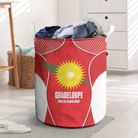 Guadeloupe Football Laundry Basket Allez Les Gwada Boys Red Color