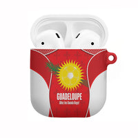 Guadeloupe Football AirPods Case Allez Les Gwada Boys Red Color