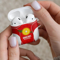 Guadeloupe Football AirPods Case Allez Les Gwada Boys Red Color