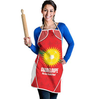 Guadeloupe Football Apron Allez Les Gwada Boys Red Color