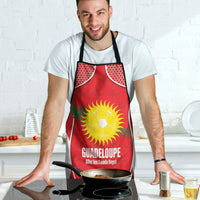 Guadeloupe Football Apron Allez Les Gwada Boys Red Color
