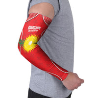 Guadeloupe Football Custom Arm Sleeves Allez Les Gwada Boys Red Color