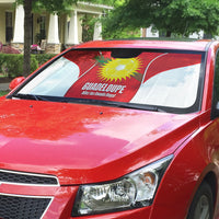 Guadeloupe Football Auto Sun Shade Allez Les Gwada Boys Red Color
