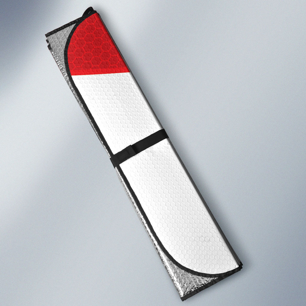 Guadeloupe Football Auto Sun Shade Allez Les Gwada Boys Red Color