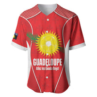 Guadeloupe Football Custom Baseball Jersey Allez Les Gwada Boys Red Color