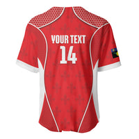 Guadeloupe Football Custom Baseball Jersey Allez Les Gwada Boys Red Color