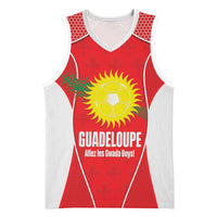 Guadeloupe Football Custom Basketball Jersey Allez Les Gwada Boys Red Color