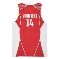 Guadeloupe Football Custom Basketball Jersey Allez Les Gwada Boys Red Color