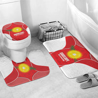 Guadeloupe Football Bathroom Set Allez Les Gwada Boys Red Color