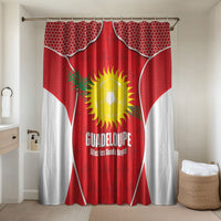 Guadeloupe Football Bathroom Set Allez Les Gwada Boys Red Color